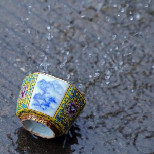 12aa794c28457a8fffebafc7eb4348f31f9b6775da85b5959057ae95c4d169a6 Premium Hand-Painted Tea Ware • Exquisite Landscape Antique Tea Cup • Jingdezhen Hexagonal Cup • Enamel Pattern