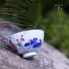 13893d7971fefaea74b1e0a7b72d40e6f57815f3478dd5f425d52054fec674ff Exquisite Doucai Mandarin Duck & Hibiscus Tea Cup • Jingdezhen Blue and White Porcelain • Luxury Gongfu Tea Ware