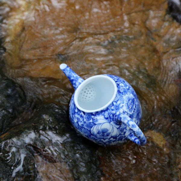 523a8be45276da13f15f5e3d55874dd4893f84d8eea93c63d807a8e533c687f4 Premium Hand-Painted Tea Ware • Thousand-Flower Handmade Teapot • Exquisite Hand-Painted with Ball Infuser • Jingdezhen Hand-Painted Blue and White Porcelain