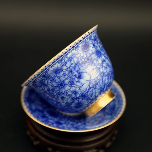 8ee8f57c913b1eff04608c04e6762f622e4ee7434651a9ffd73766a2296b569e Premium Hand-Painted Tea Ware • Exquisite Landscape Jump-Cut Cup • Tea Tasting Gongfu Tea Cup • Jingdezhen Hand-Painted Blue and White Porcelain