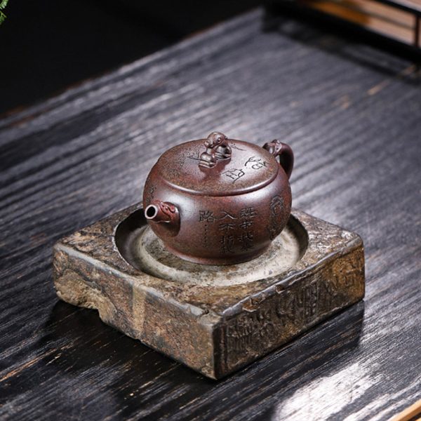 EWXZ001_3 Yixing Purple Clay Monkey Teapot