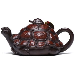 EWXZ003_1 Yixing Purple Clay Turtle Teapot