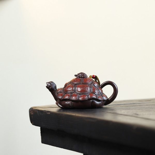 EWXZ003_6 Yixing Purple Clay Turtle Teapot