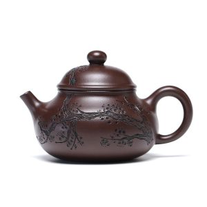 EWXZ004_1 Yixing Purple Clay Plum Blossom Teapot