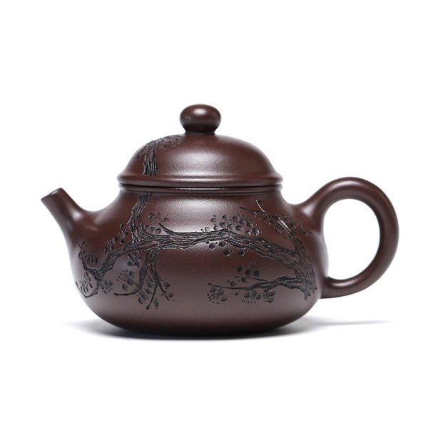 EWXZ004_1 Yixing Purple Clay Plum Blossom Teapot