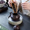 EWXZ004_5 Yixing Purple Clay Plum Blossom Teapot