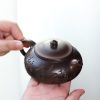 EWXZ005_3 Yixing Purple Clay Calligraphy Carving Teapot
