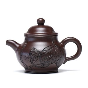 EWXZ010_1 Yixing Purple Clay Lotus Teapot