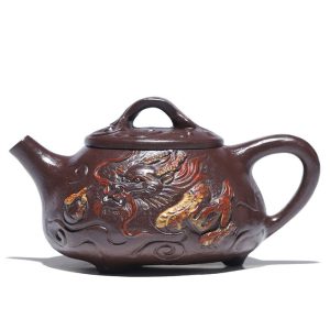 EWXZ014_1 Yixing Purple Clay Dragon Shipiao Teapot
