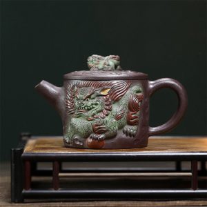 HGC0026_01 Yixing Purple Clay Kirin Hanwa Teapot
