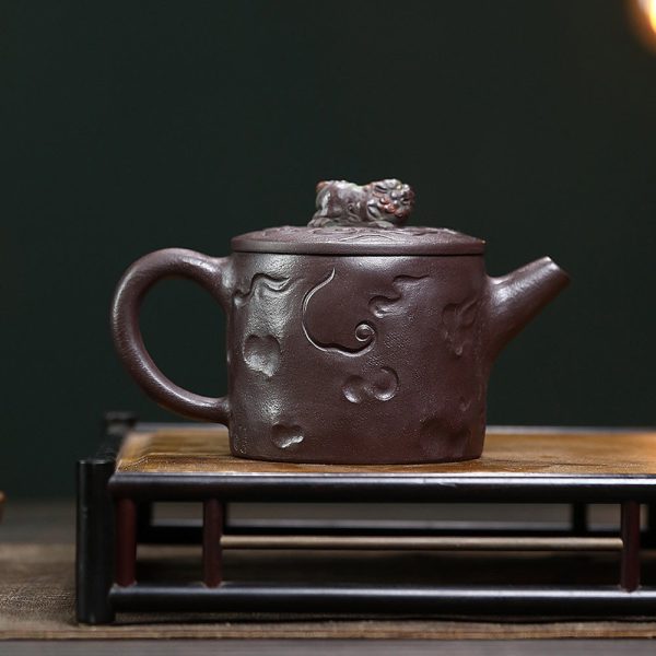 HGC0026_02 Yixing Purple Clay Kirin Hanwa Teapot