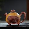 TTZZ023_2 Yixing Red Clay Pomegranate Teapot
