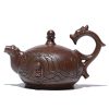 Yixing Purple Clay Buddha Dragon Teapot