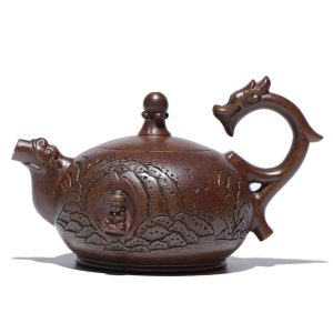 TTZZ029_1 Yixing Purple Clay Buddha Dragon Teapot