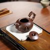 TTZZ029_3 Yixing Purple Clay Buddha Dragon Teapot