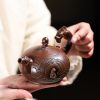 TTZZ029_4 Yixing Purple Clay Buddha Dragon Teapot
