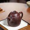 TTZZ030_3 Yixing Purple Clay Qinquan Dragon Teapot