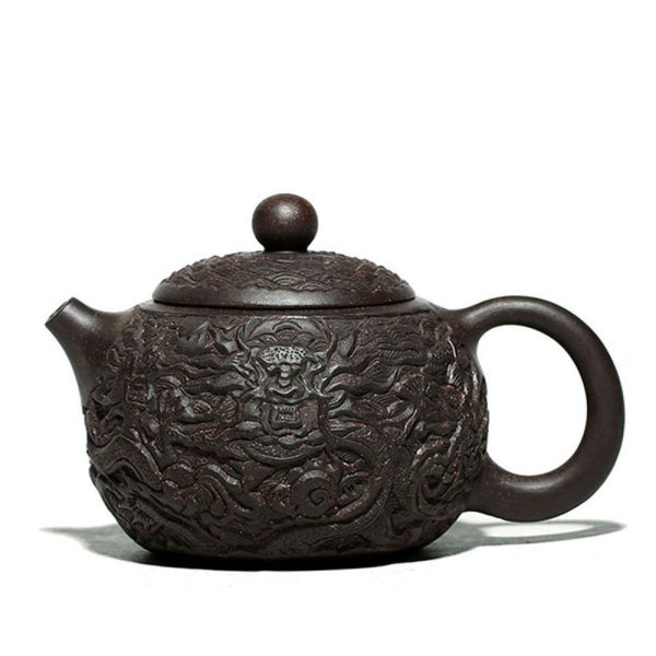 XZ22039_01_1a97df03-73fb-4b22-8756-75b78e91017c Yixing Black Clay Dragon Teapot