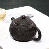 XZ22039_07 Yixing Black Clay Dragon Teapot