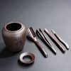 XZ22076_02 Yixing Purple Clay Fu Character Tea Set