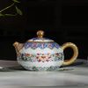 b1f4ac306df5169d53596ee118ffb370010df9e48eaba73f0d9aa50dc4bdcf2b Jingdezhen Exquisite Handmade Hand-Painted Enamel Ruyi Teapot • Pure Gold Detailing • Chinese Porcelain