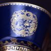 Premium Hand-Painted Tea Ware • High-Temperature Color Glaze • Ji Blue with Pure Gold Painted Dragon Cup • Jingdezhen Porcelain