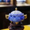 eb5f1a922c2094baf2d0409b93eb30c2090510daf21385c9d0ac2bc95ec59941 Premium Handmade Hand-Painted Tea Ware • Exquisite Thousand-Flower Incense Burner • Jingdezhen Openwork Carving • 24K Gold Gilded Incense Burner